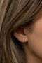 Heliophilia Silver Pendientes de Plata de Ley 925 con Oro Rosa y Circón